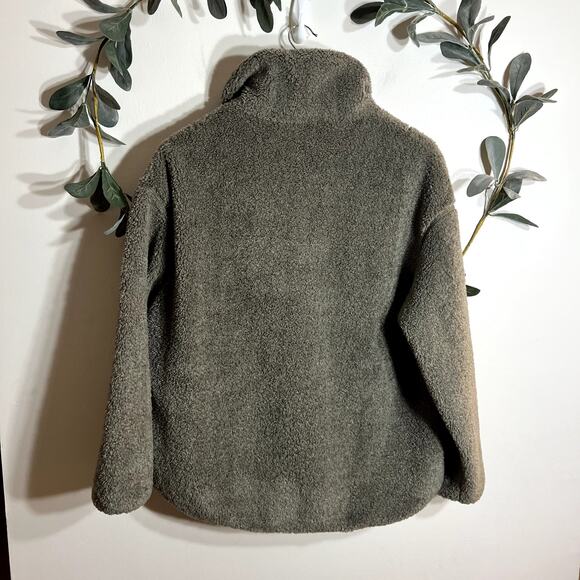 Tuckernuck Olive Rhodes Shearling Quarter Zip - Picture 5 of 5